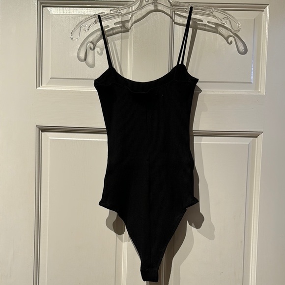 Reformation Black Ribbed One Piece - Picture 2 of 3